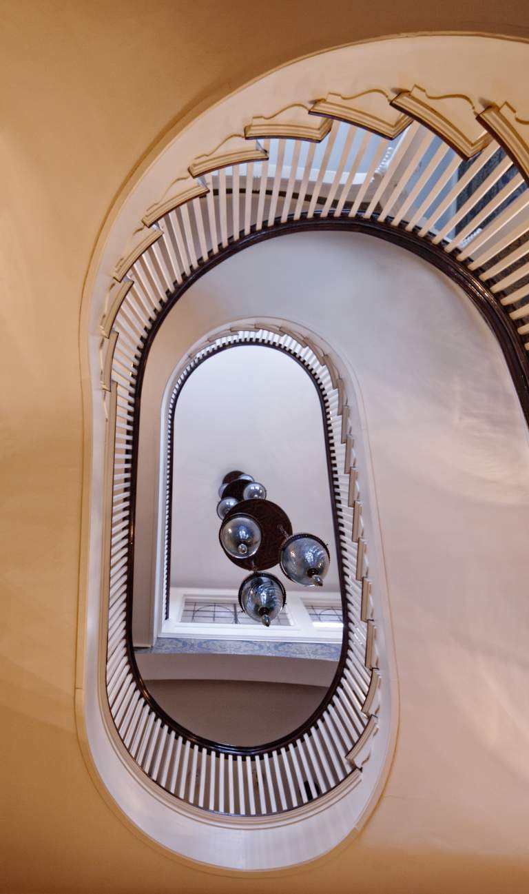 Oval staircase looking up