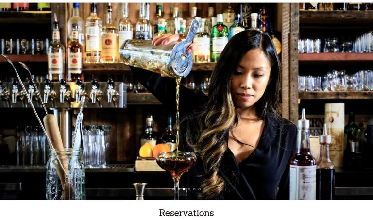 Restaurant Website Bartender