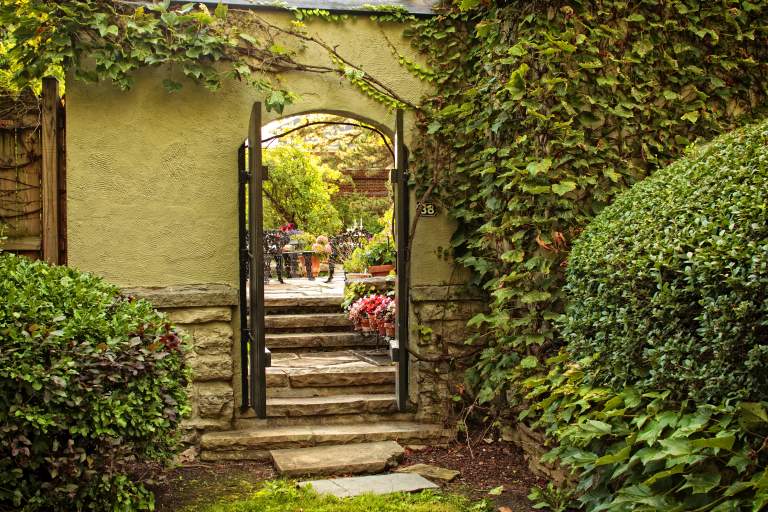 private garden entrance